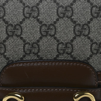 Gucci GG Supreme Monogram Horsebit 1955 Shoulder Bag Beige Brown Sugar 8 of 11