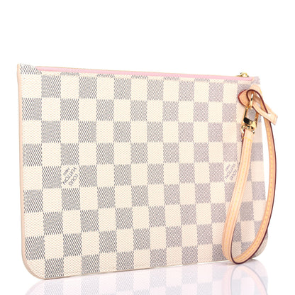 Louis Vuitton Damier Azur Neverfull MM GM Pochette Rose Ballerine 3 of 10