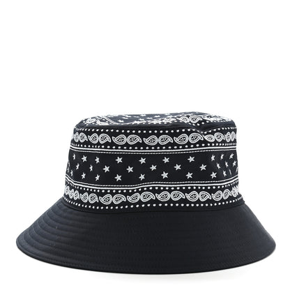 Hermes Technical Gabardine Balade Bandana Bucket Hat 58 Marine 4 of 8