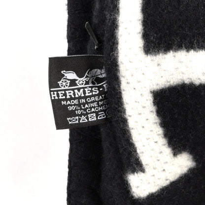 Hermes Wool Cashmere Avalon III Pillow PM Ecru Black 3 of 3