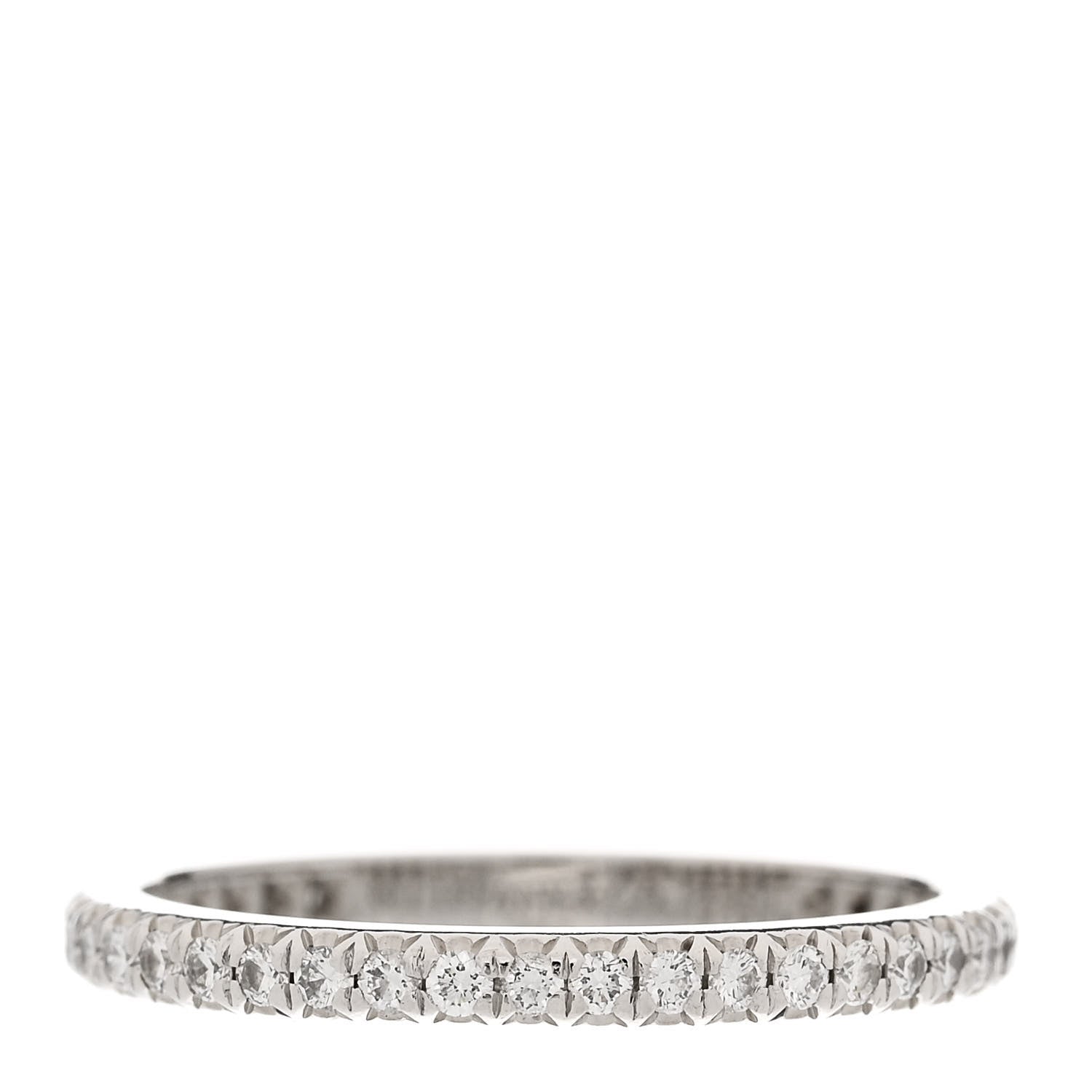 Tiffany Platinum Diamond .34ctw Soleste Eternity Band Ring 51 5.75 1 of 5