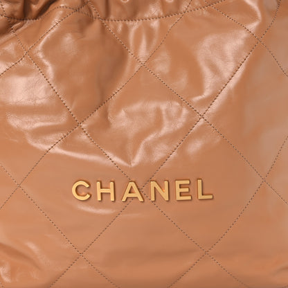 Chanel Shiny Calfskin Quilted Small Chanel 22 Beige 9 of 11