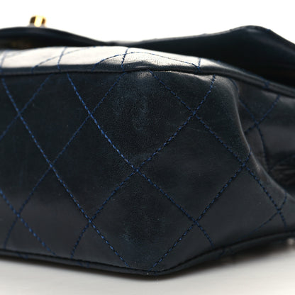 Chanel Lambskin Quilted Small Double Flap Navy 10 of 12