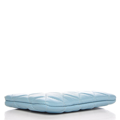 Chanel Lambskin Quilted Small Cosmetic Case Blue 4 of 7