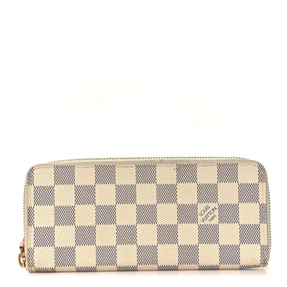 Louis Vuitton Damier Azur Clemence Wallet Rose Ballerine 1 of 7