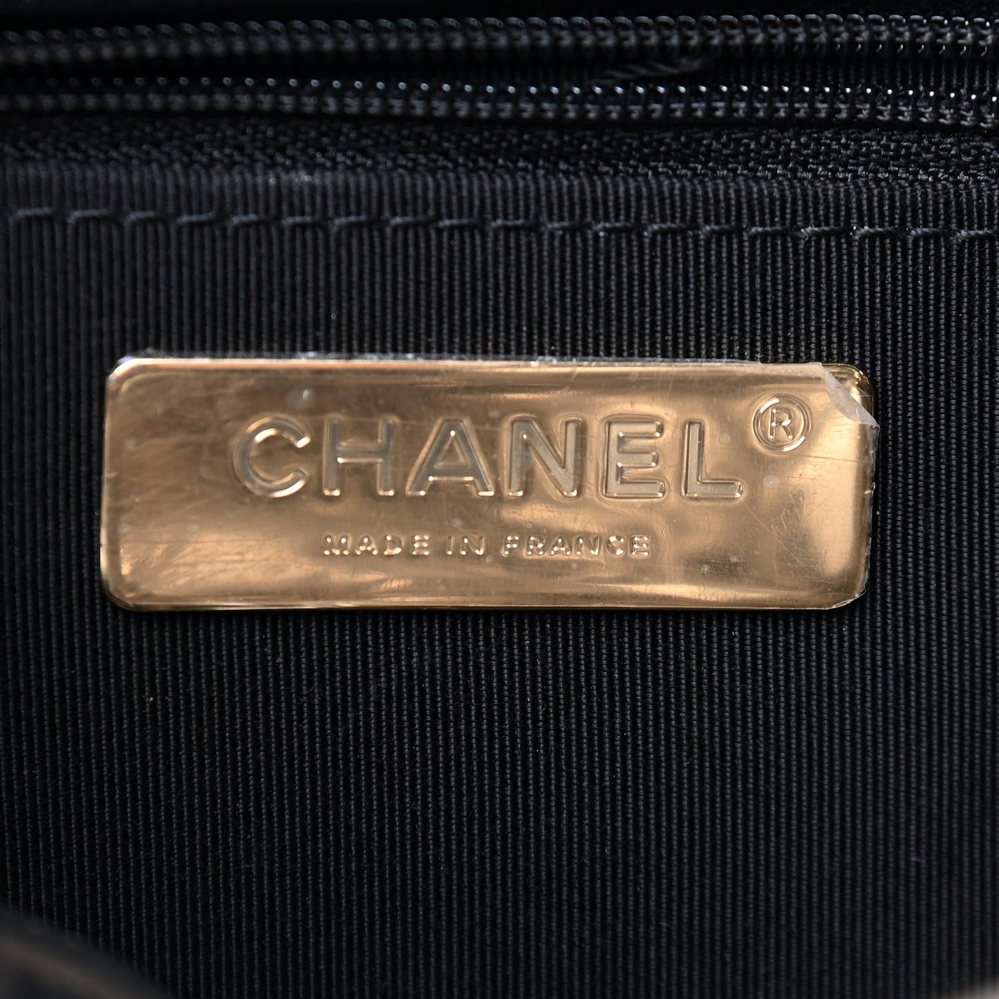 Fabric Printed Medium Chanel 19 Flap Black Ecru