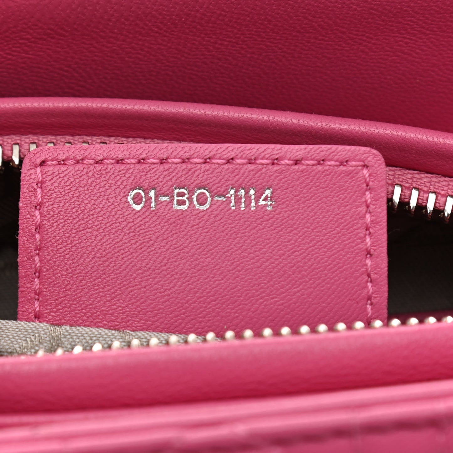 Lambskin Cannage Medium Lady Dior Pink