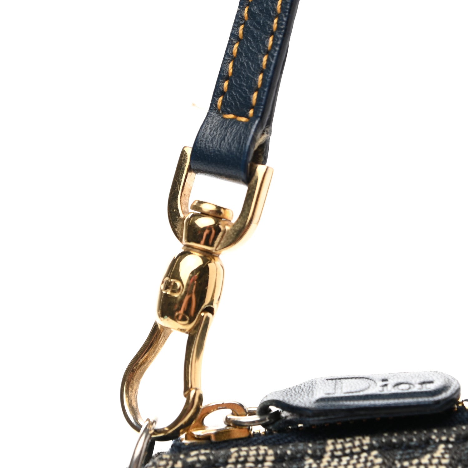 Christian Dior Monogram Mini Saddle Pochette Navy 11 of 12