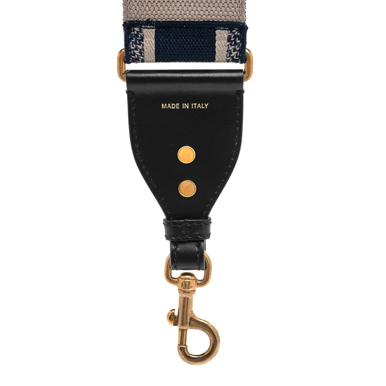 Christian Dior Canvas Embroidered Shoulder Strap Blue 4 of 5