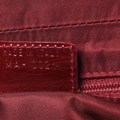 Christian Dior Patent Trotter Maris Pearl Shoulder Bag Dark Red 7 of 11