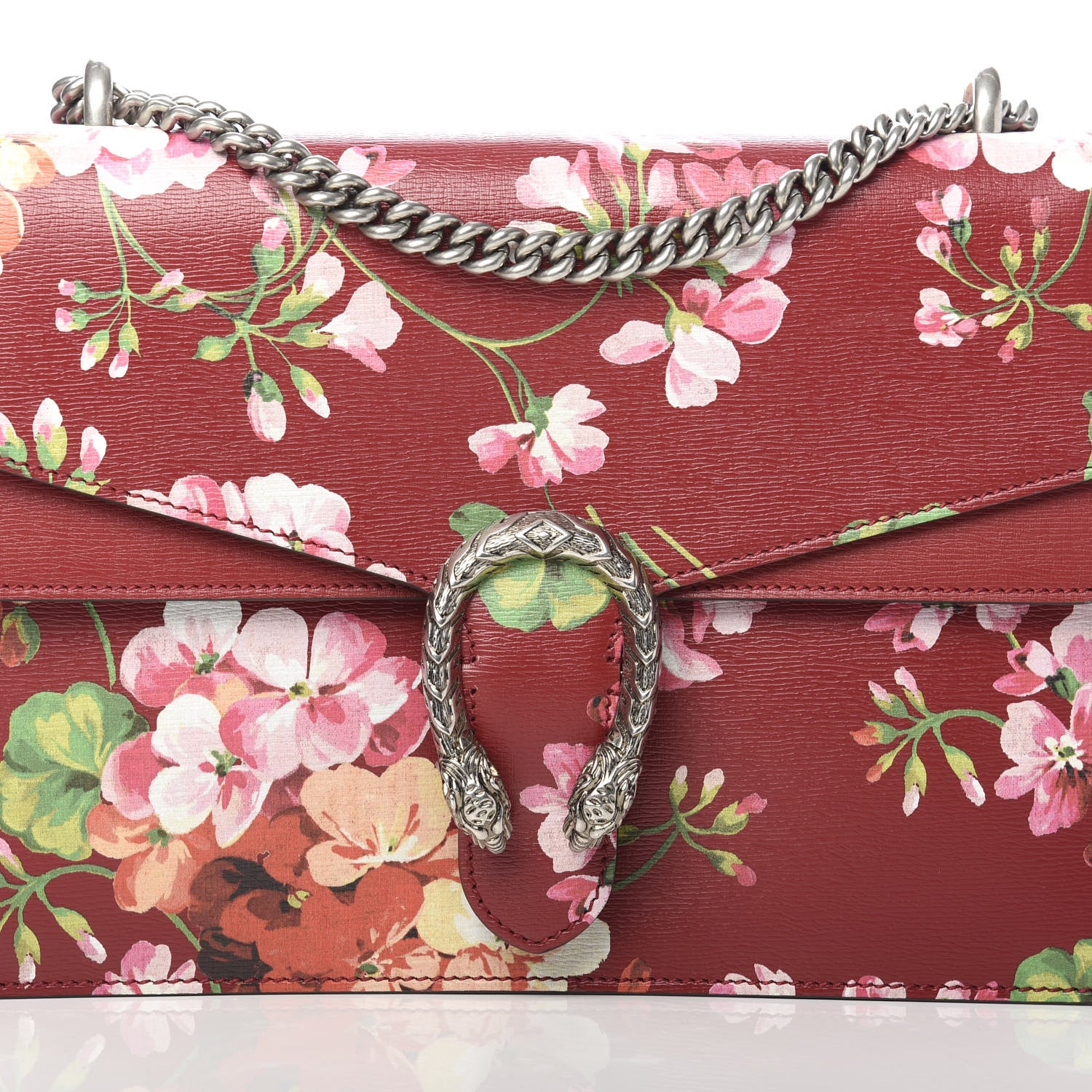 Gucci Calfskin Blooms Print Medium Dionysus Shoulder Bag Romantic Cherry Multicolor 8 of 11