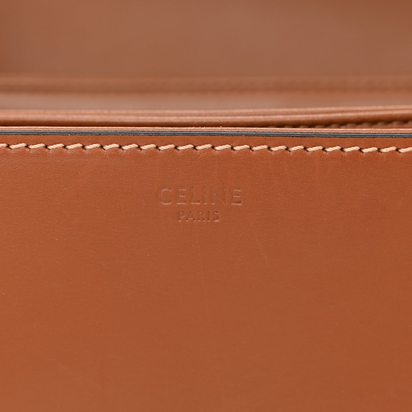 Natural Calfskin Medium Triomphe Tan