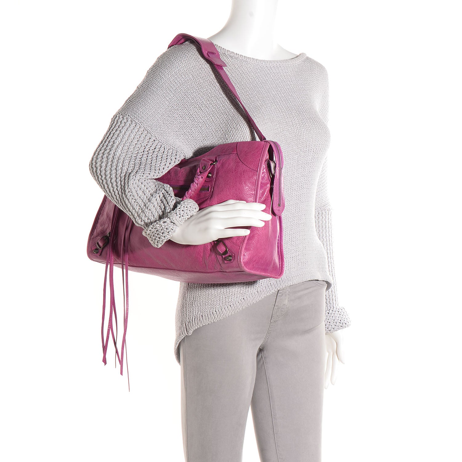 Balenciaga Chevre Classic Hardware City Magenta 3 of 14