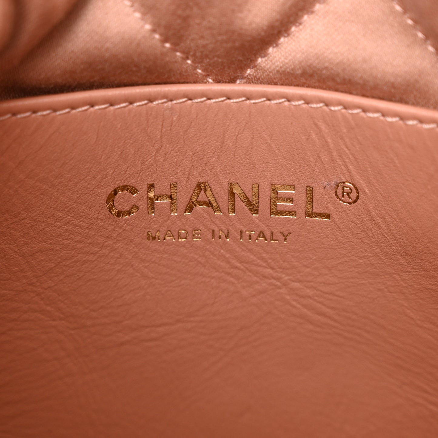 Metallic Calfskin Quilted Mini Chanel 22 Copper