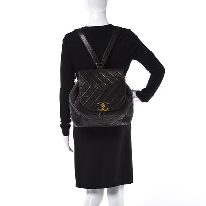 Chanel Lambskin Quilted Backpack Black 2 of 9
