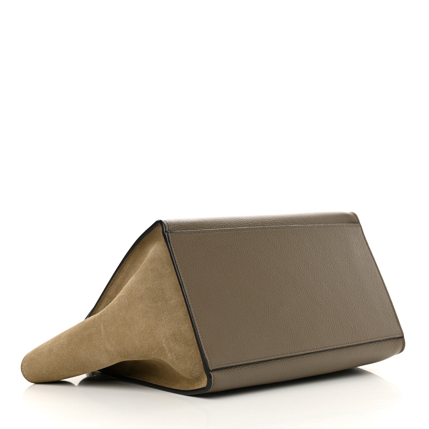 Celine Drummed Calfskin Suede Medium Trapeze Dune 4 of 9
