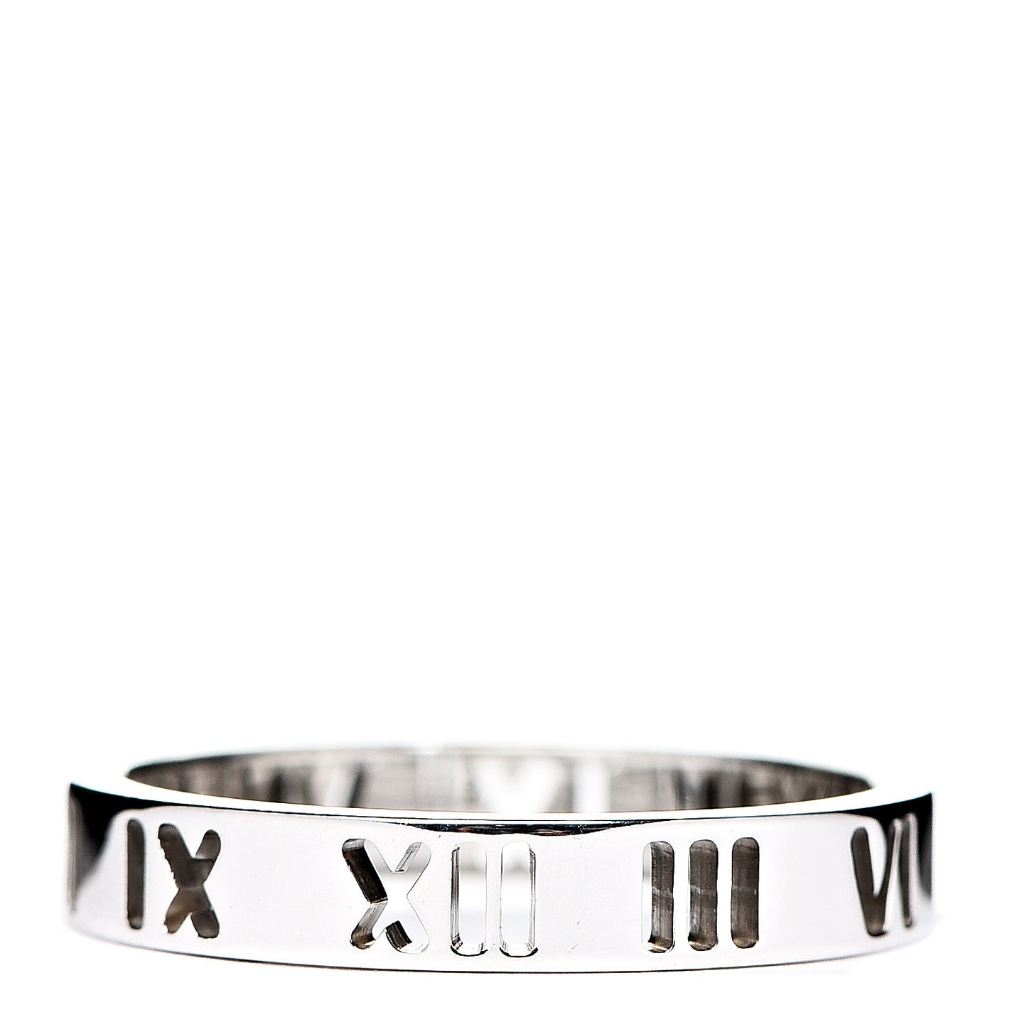 Sterling Silver Narrow Atlas Pierced Ring 54 6.75
