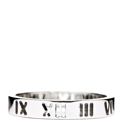 Tiffany Sterling Silver Narrow Atlas Pierced Ring 54 6.75 2 of 4