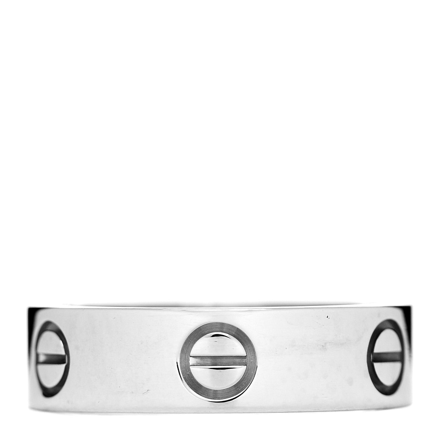 18K White Gold 5.5 LOVE Wedding Band Ring 56 7.75
