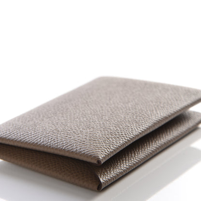 Hermes Epsom Calvi Card Case Etoupe 5 of 8