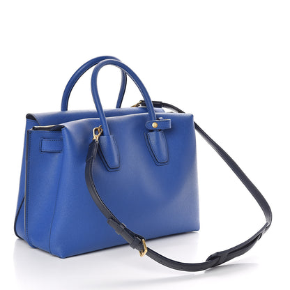 MCM Grained Calfskin Medium Milla Tote Bllue 3 of 9
