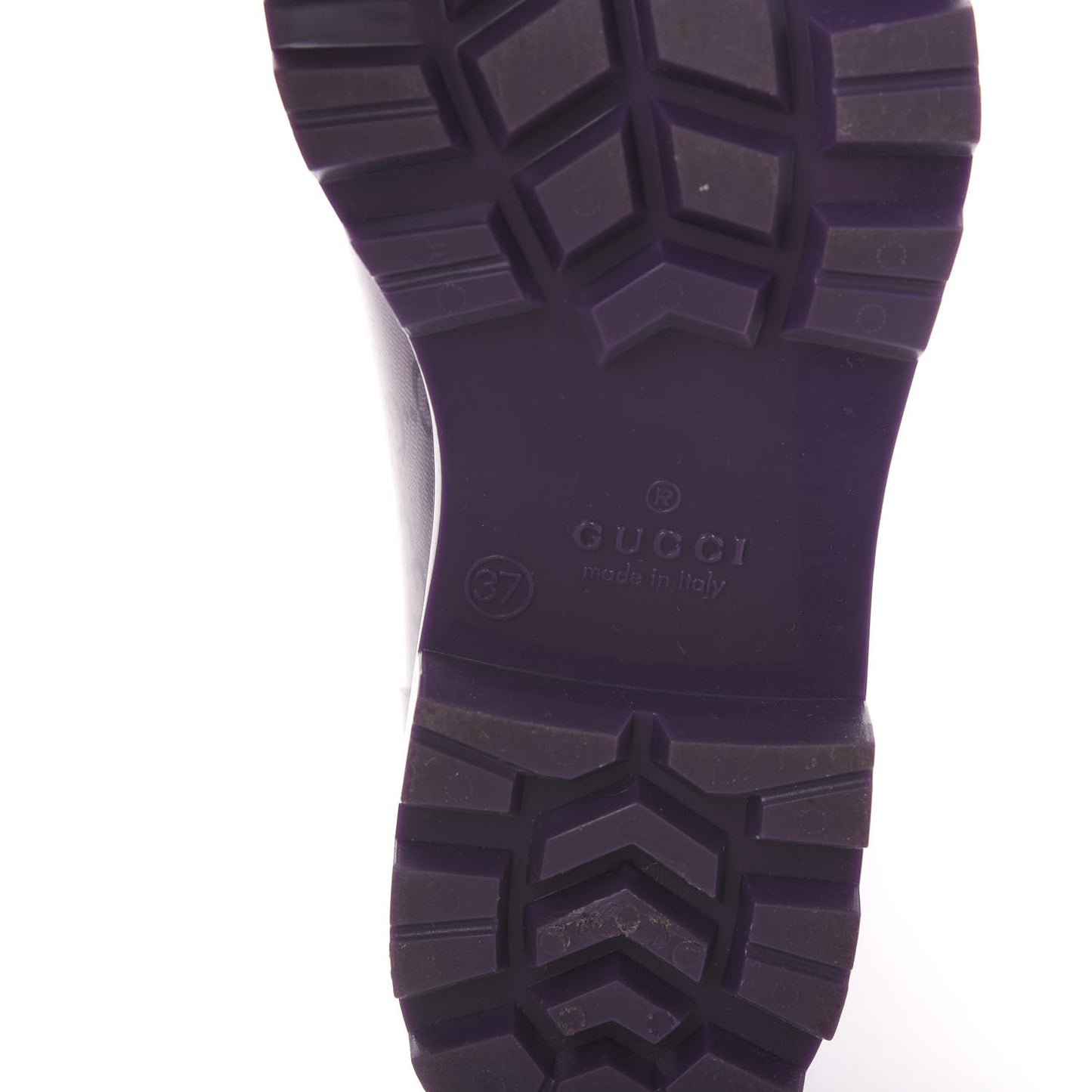 Rubber Monogram Edinburg Rain Boots 37 Transparent Grape Royal