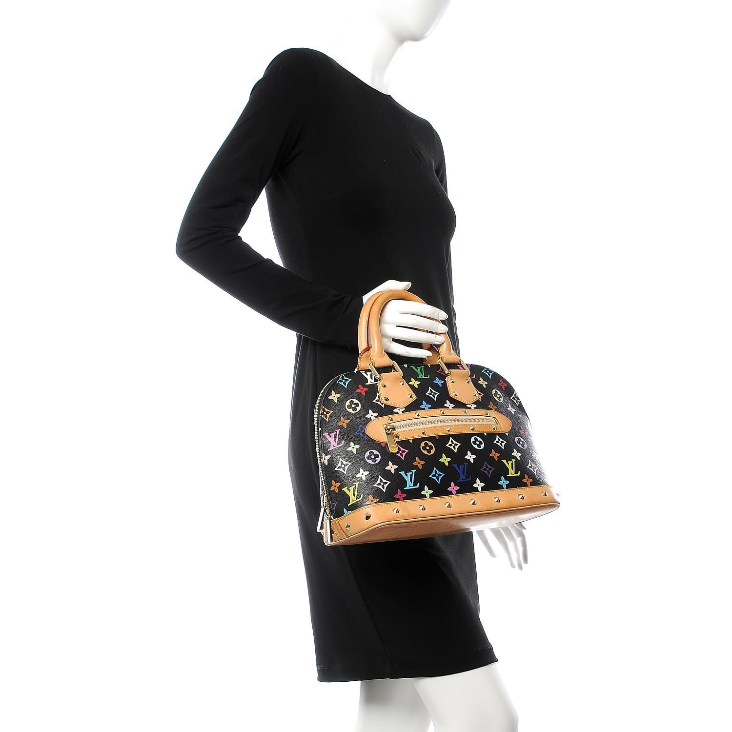 Louis Vuitton Monogram Multicolor Alma Black 2 of 13