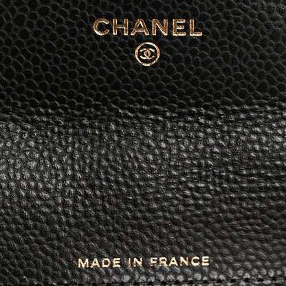 Chanel Caviar Quilted Flap Card Holder Wallet Black 7 of 9