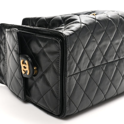 Chanel Shiny Calfskin Quilted Small Chanel 25 Handbag Black 9 of 10