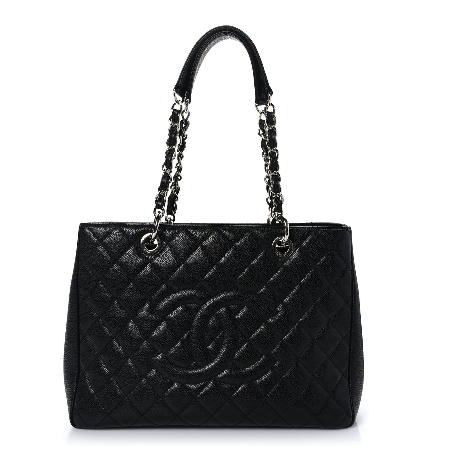 Caviar Quilted Grand Shopping Tote GST Black