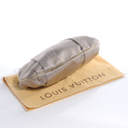 Louis Vuitton Satin Monogram Aumoniere Clutch Silver 4 of 8