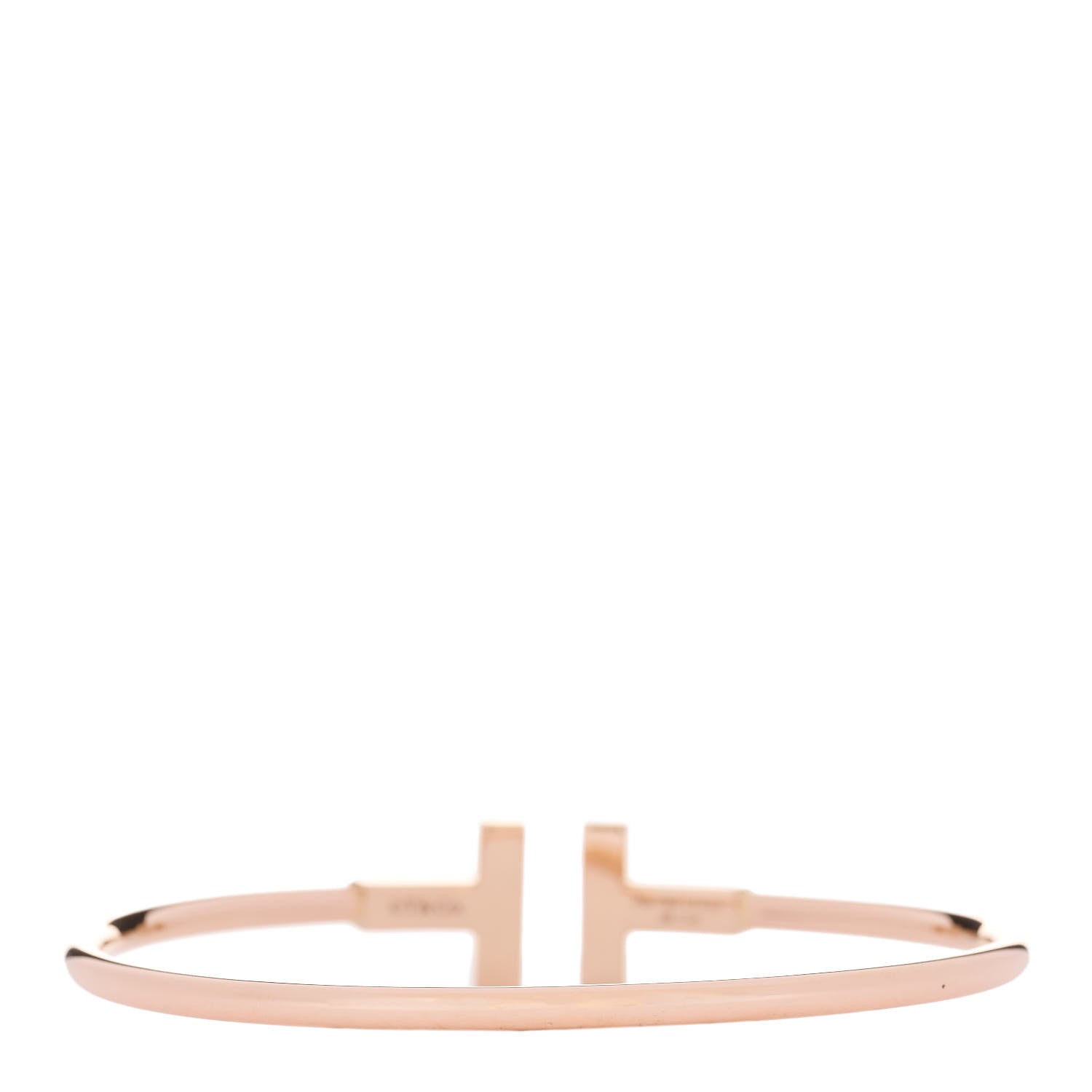 Tiffany 18K Rose Gold Diamond Black Onyx T Wire Bracelet 3 of 6
