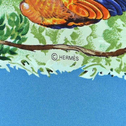 Hermes Silk Equateur Scarf 90 Black Vert 3 of 11