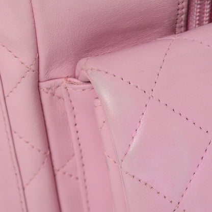 Chanel Calfskin Quilted Large Cambon Multipocket Reporter Pink Black 9 of 13