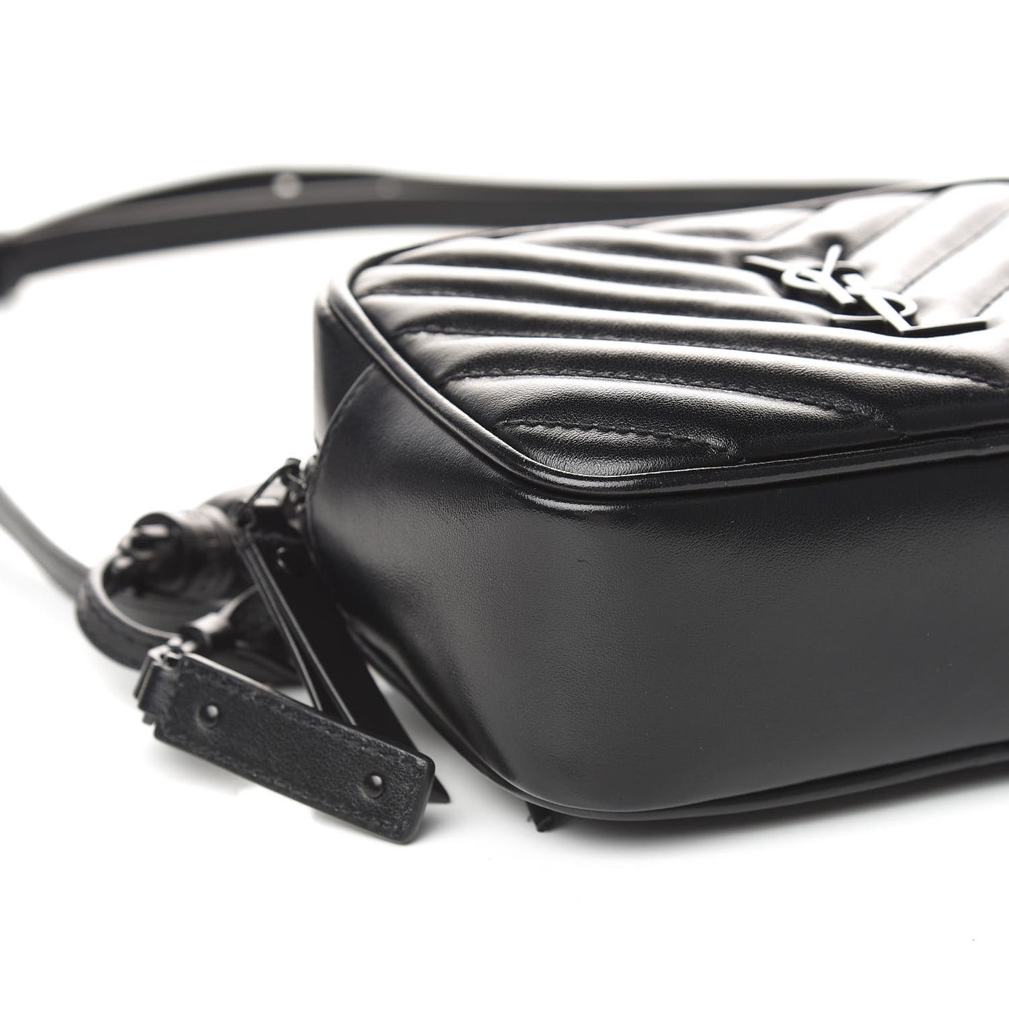 Calfskin Matelasse Monogram Lou Belt Bag Black