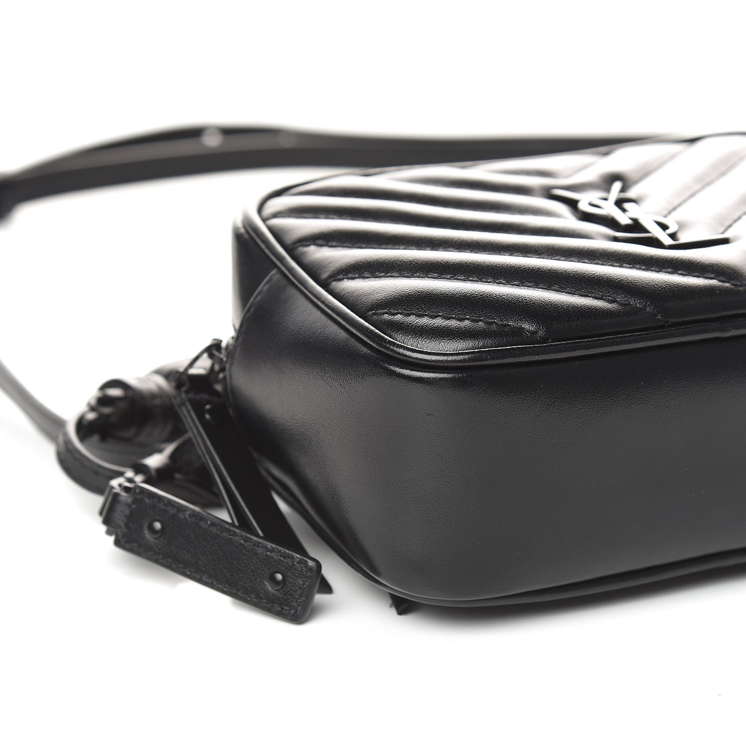Saint Laurent Calfskin Matelasse Monogram Lou Belt Bag Black 8 of 10