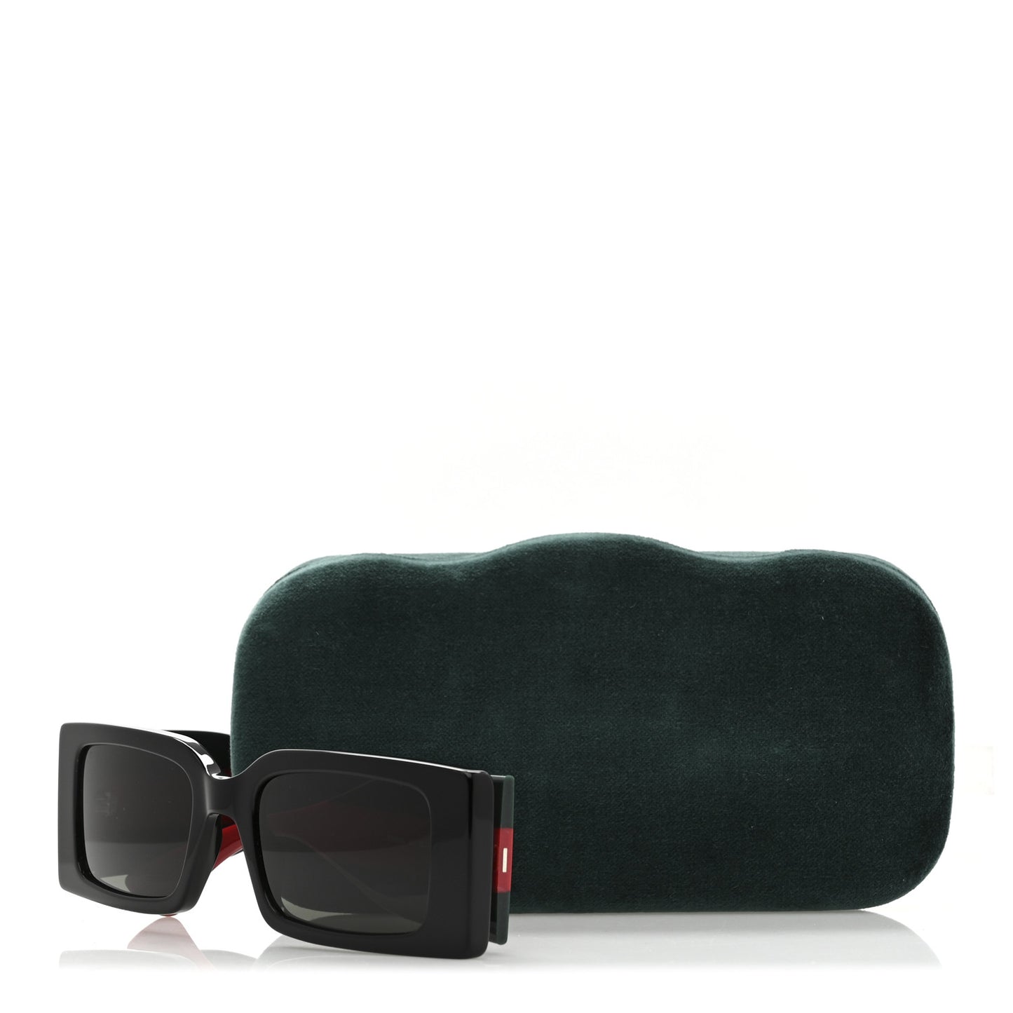 Acetate Web Frame Rectangle Sunglasses GG1860S Black Multicolor