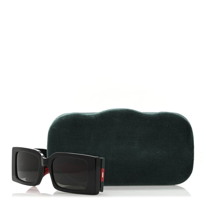 Gucci Acetate Web Frame Rectangle Sunglasses GG1860S Black Multicolor 8 of 8