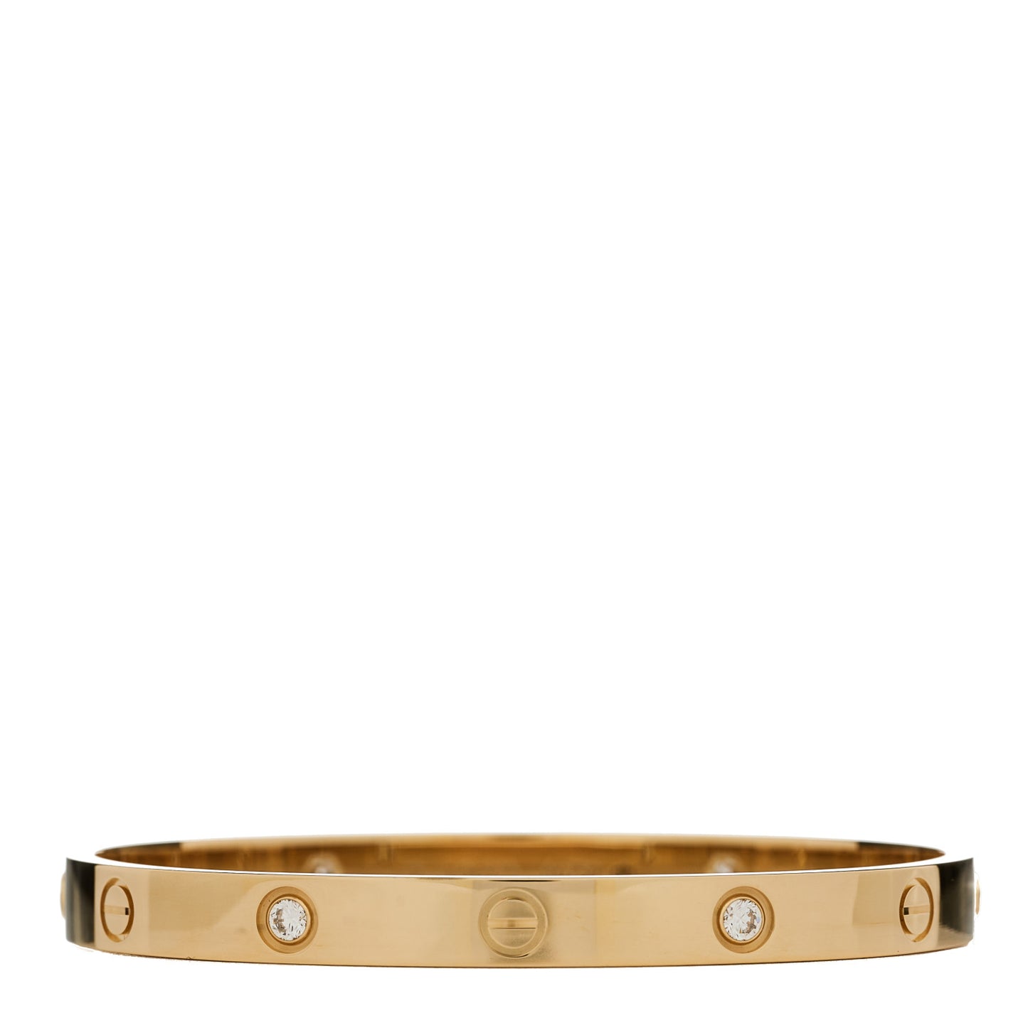 18K Yellow Gold 4 Diamond LOVE Bracelet 18