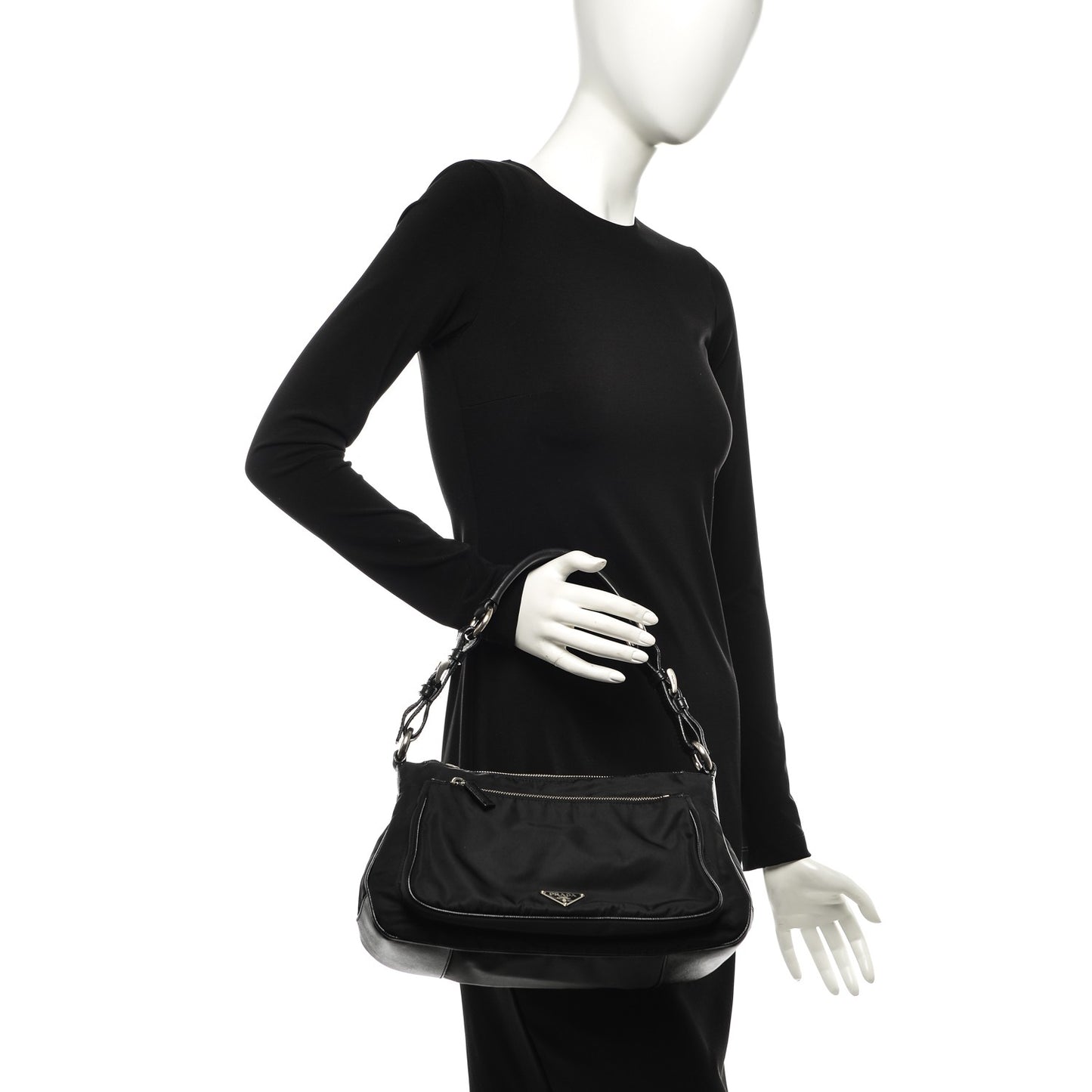 Tessuto Nylon Hobo Nero Black