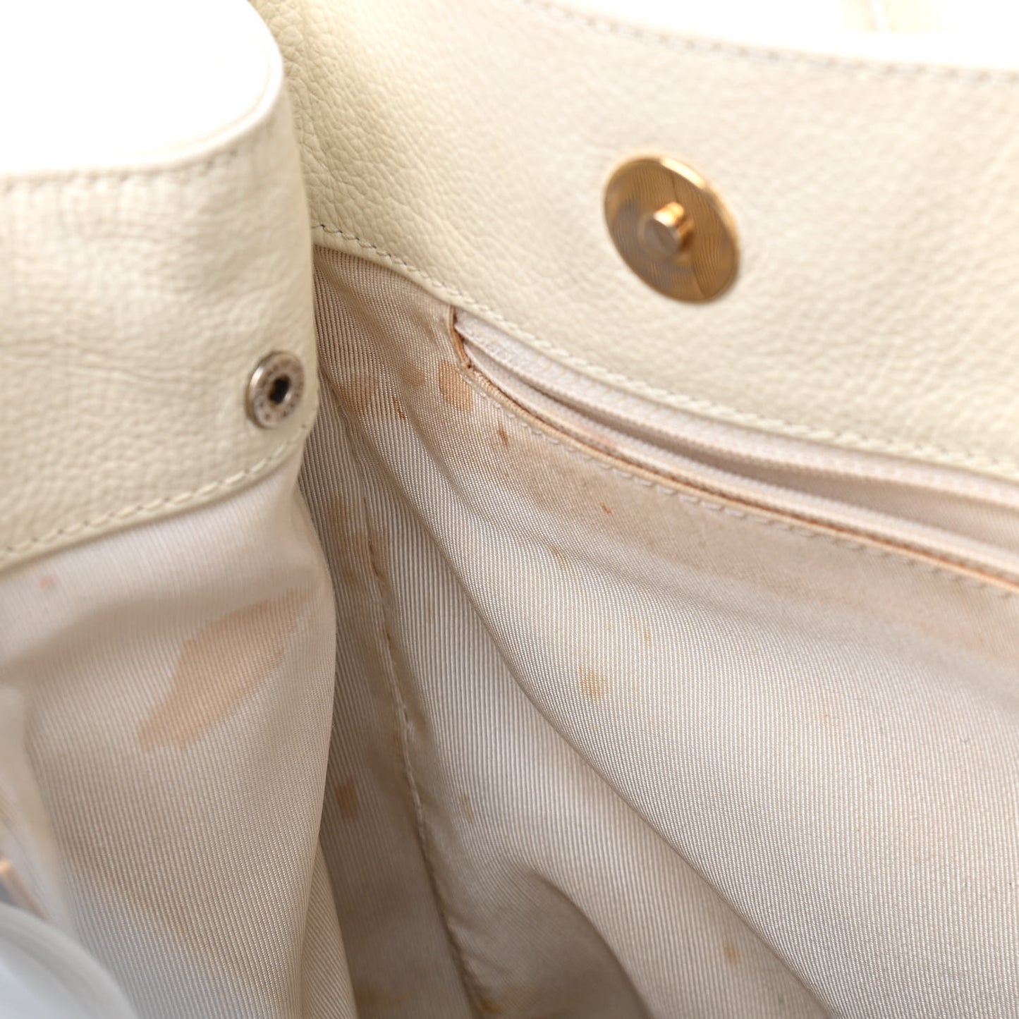 Calfskin Cerf Executive Shopper Tote White