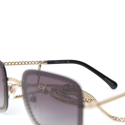 Chanel Chain Square Sunglasses 4244 Black 6 of 9