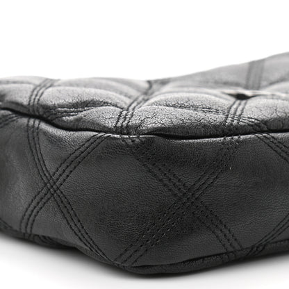 Saint Laurent Grained Lambskin Quilted Mini Becky Double Zip Bag Black 10 of 13