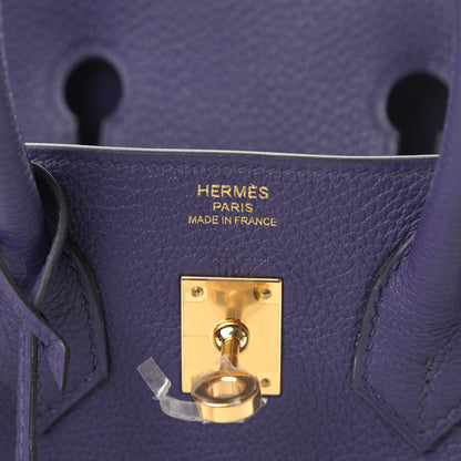 Hermes Togo Birkin 25 Bleu Encre 6 of 11