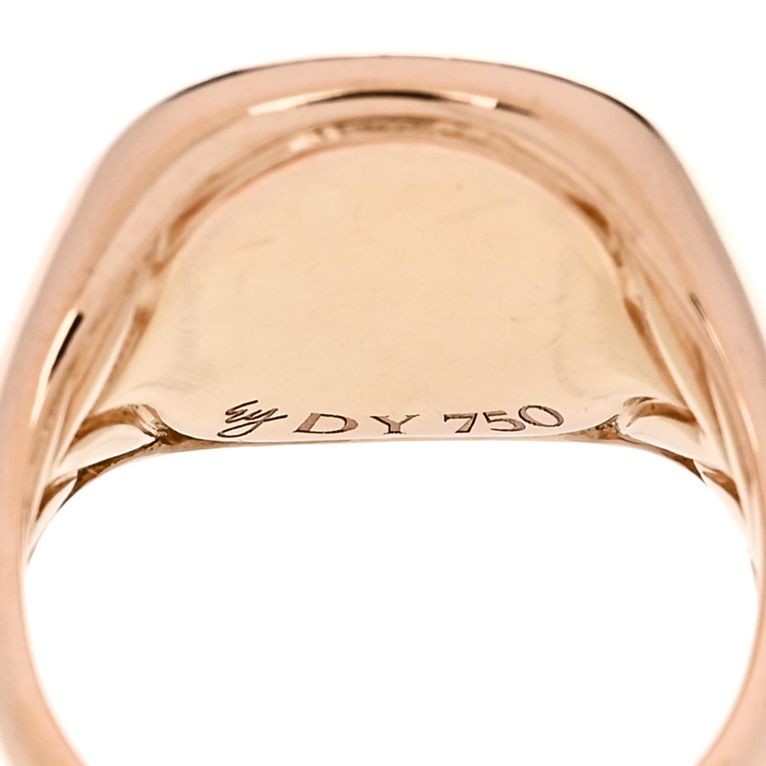 David Yurman 18K Rose Gold Diamond Heart Pinky Ring 45 3.25 5 of 6