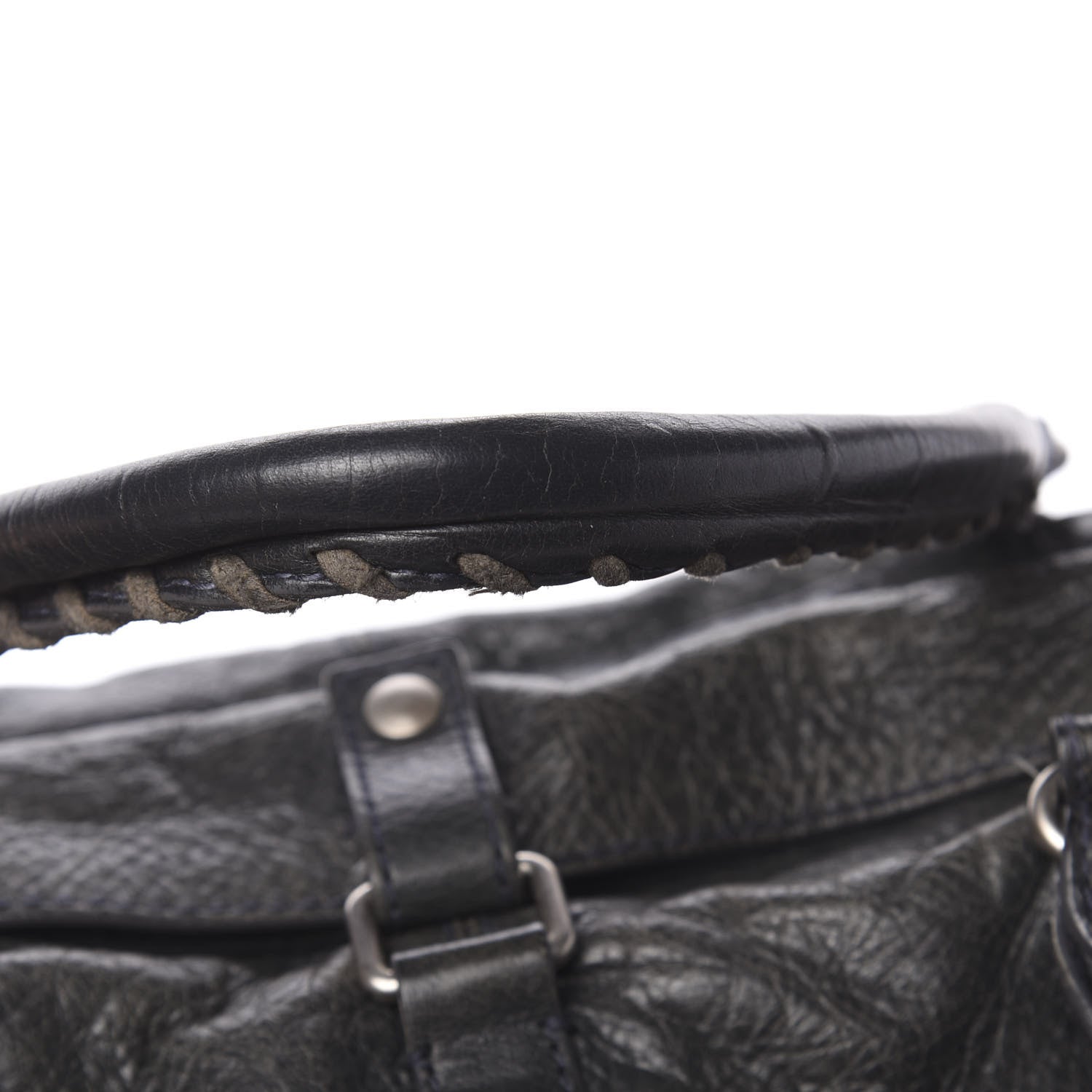 Balenciaga Agneau Classic Hardware Small Squash Duffel Bag Anthracite 23 of 24