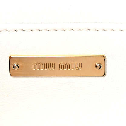 Miu Miu Nappa Matelasse Chain Crossbody White 6 of 11