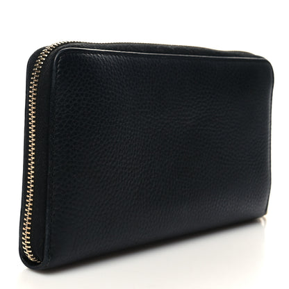Gucci Pebbled Calfskin Soho Zip Around Organizer Wallet Black 3 of 9