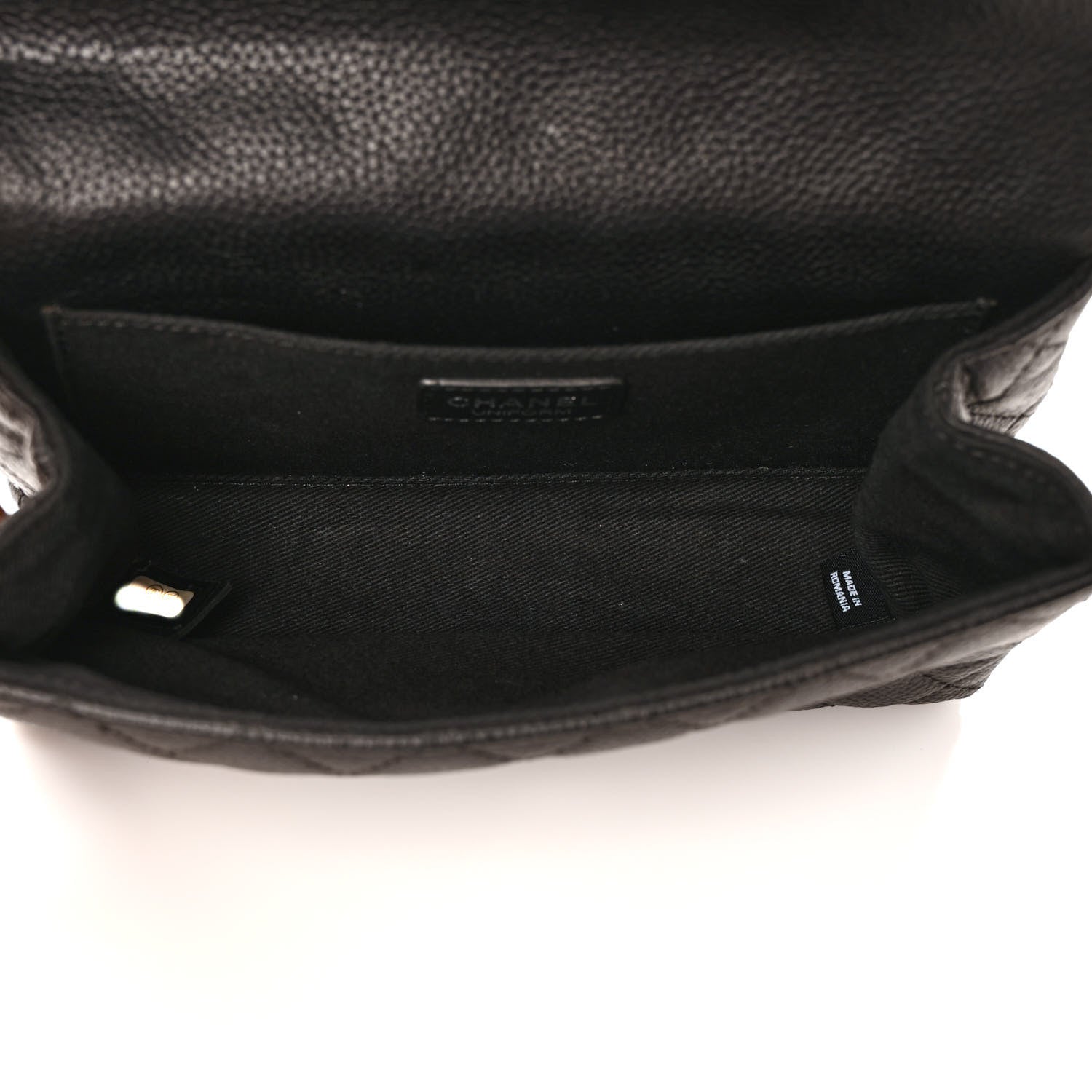 Chanel Grained Calfskin Quilted 2.55 Reissue Flap Belt Bag Clutch Black 5 of 9
