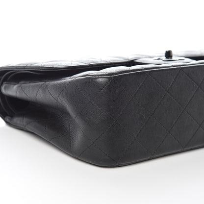 Chanel Crumpled Calfskin Quilted Jumbo Double Flap So Black 8 of 10